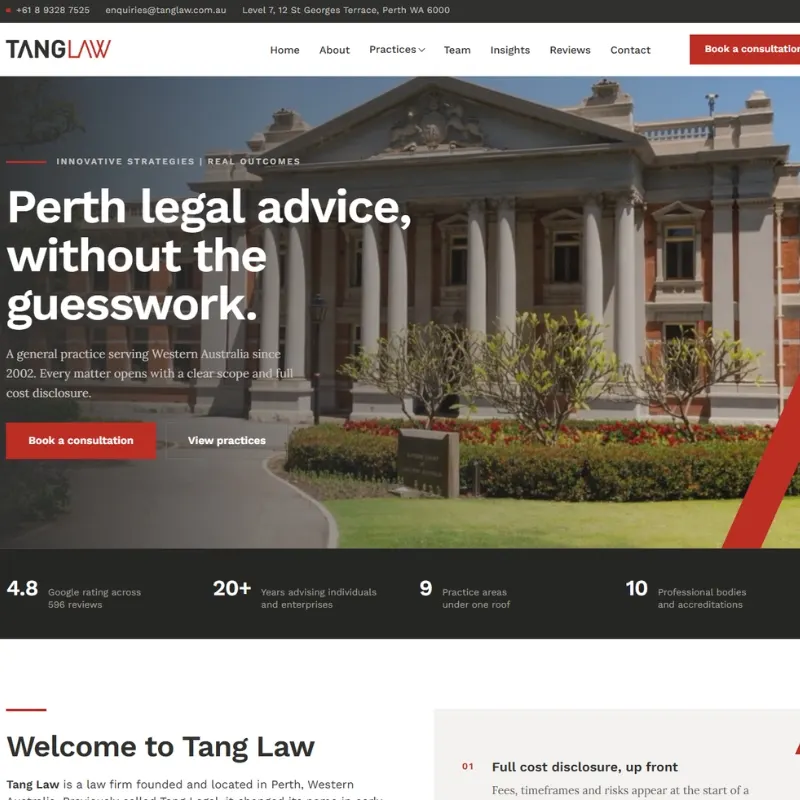 Tang Law website